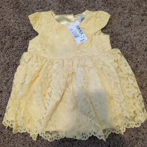 The Children's Place baby girl's yellow lace dress
